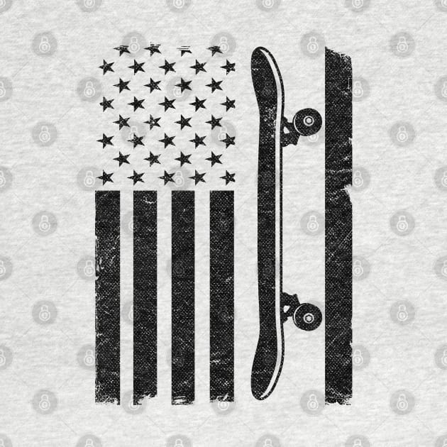 US Flag Skateboard Patriotic 4th Of July Funny Skateboard by Kuehni